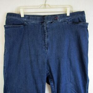 Westbound Woman Essentials Crop Jeans Blue Denim Pull On Women's Size 20W